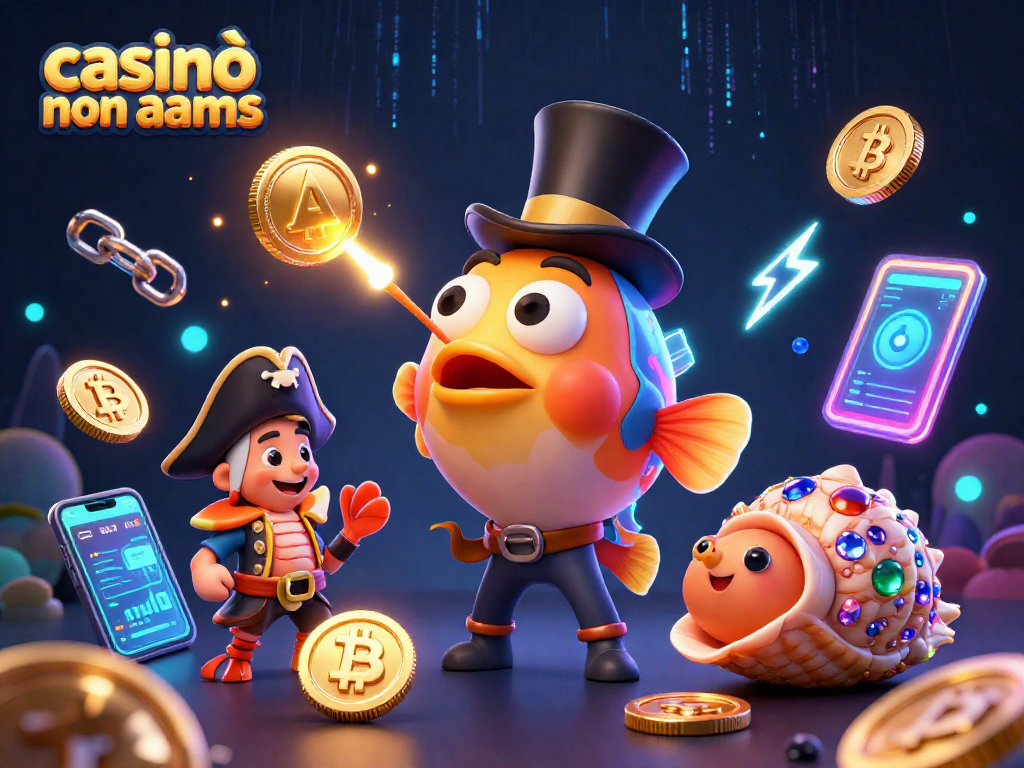 Scopri casinò non aams con un'illustrazione 3D che attira monete d'oro.