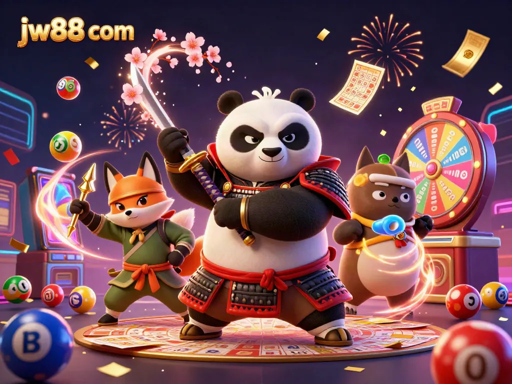 Experience exciting gaming moments with jw88 com's vibrant and colorful casino-themed scene.