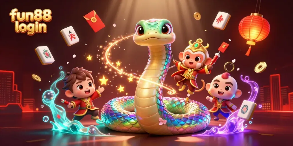Engage with fun88 login experience as vibrant characters celebrate gaming wins in a festive scene.