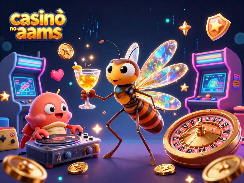Scopri il casinò non aams con il nostro mascot vivace e elementi di gioco accattivanti.