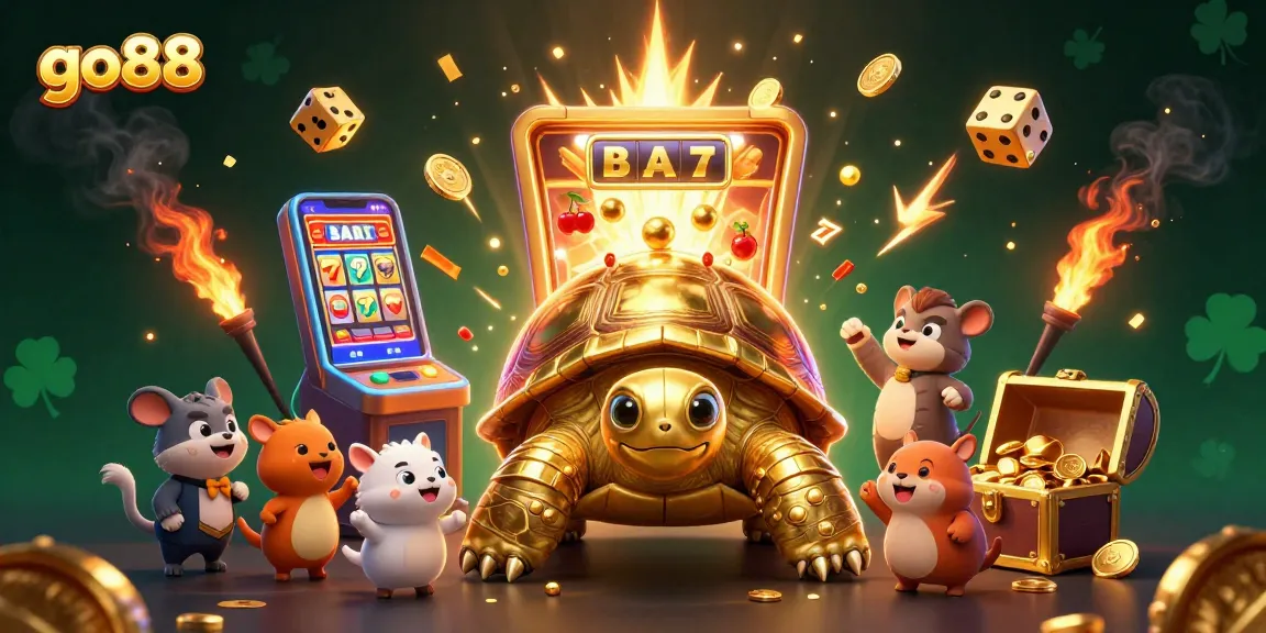 Experience thrilling gameplay with go88's vibrant 3D casino illustration featuring a jackpot explosion and exciting characters.