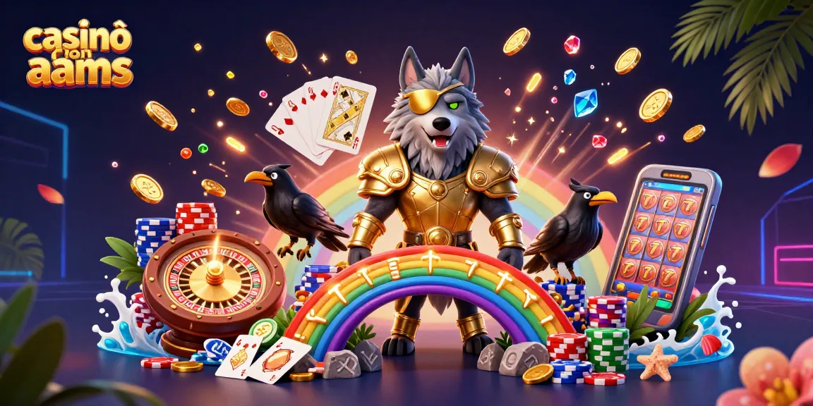 Gioca nel casinò non aams con il lupo Odin e i suoi corvi, circondati da monete d'oro.