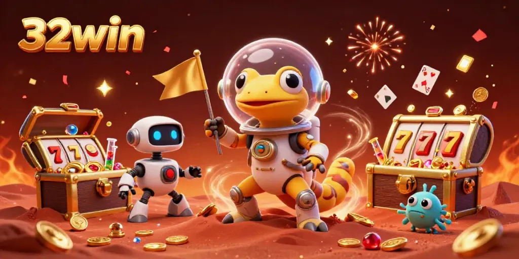 Engage in exciting gaming adventures at 32win with vibrant visuals and thrilling casino elements.
