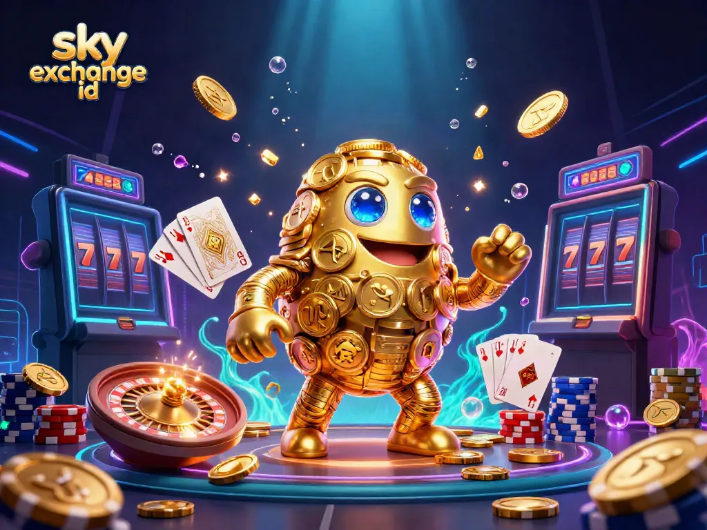 Experience the excitement of betting with a sky exchange id in an epic casino scene.